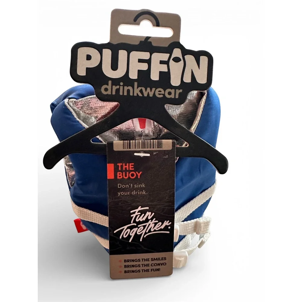 Puffin Drinkwear Beverage Cooler Bundle OS Blue Black New Life Vest Puffer Vest‎